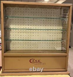 DISPLAY CASE STORE COUNTER TOP CASE XX CUTLERY With3 GLASS ADJUSTABLE SHELVES-NICE