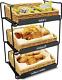 Ds The Display Store 3 Tier Countertop Willow Basket Stand, Chalk Label & Retail