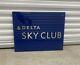 Delta Airlines Sky Club Advertisement Glass Airport Longe Sign Free Shipping