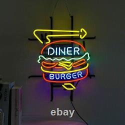 Diner Burger Store Home Decor NEON Signs Artwork Shop Game Room Display