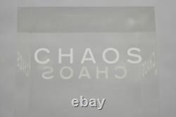 Donna Karan Chaos Heavy Acrylic Lucite Cube Perfume Retail Pedestal Display