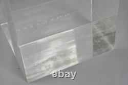 Donna Karan Chaos Heavy Acrylic Lucite Cube Perfume Retail Pedestal Display