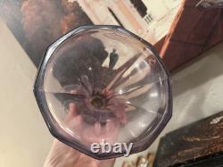 Drugstore Shelf Risers Amethyst Purple Glass 8.25 Set Pair Antique Art Deco Eu