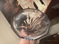 Drugstore Shelf Risers Amethyst Purple Glass 8.25 Set Pair Antique Art Deco Eu