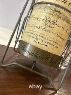 EMPTY! 1967 Canadian Club Whiskey Large 19 Glass Dummy Bottle Store Display