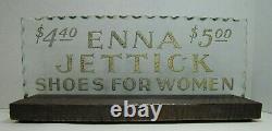 ENNA JETTICK SHOES FOR WOMEN Old Reverse on Glass Chip Scalloped Edge Sign ROG