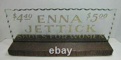 ENNA JETTICK SHOES FOR WOMEN Old Reverse on Glass Chip Scalloped Edge Sign ROG