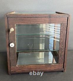 Early 20th Century Country Store Small Oak and Glass counter Display Case