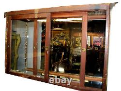 Early 20th c. Country Store Nickel/Bronze Tabletop Double Showcase Display Case
