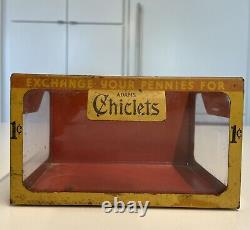 Early Adams Chiclets Gum Penny Tin Glass General Store Display