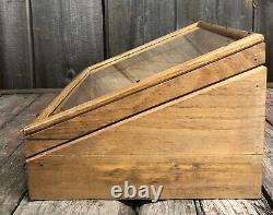 Early Tool Henry L Hanson Worcester MA Hardware Country Store Display Glass Wood