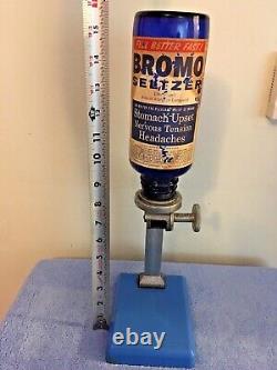 Emerson Drug Co Bromo Seltzer Pharmacy Soda Fountain Dispenser Machine Glass Jar