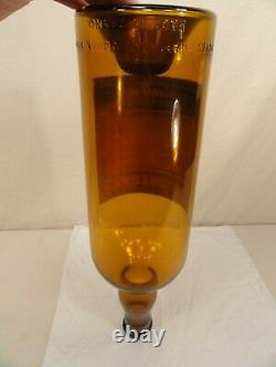 Empty Antique Large Chartreuse Store Display Glass Bottle Liqueur Bar Art Vtg