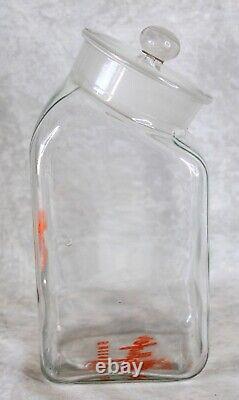 Englhofer Side Loader Glass Bon Bons Candy Jar UK 1920 Vtg Store Counter Display