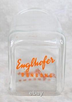 Englhofer Side Loader Glass Bon Bons Candy Jar UK 1920 Vtg Store Counter Display