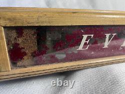 Eversharp Pens Vtg Reverse Painted Lighted Store Display Advert Sign Wood Glass