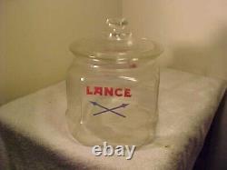FABULOUS Original Lance Jar Store Display Large with Rare Glass Lid