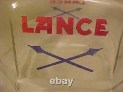 FABULOUS Original Lance Jar Store Display Large with Rare Glass Lid