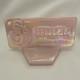 Fenton Shell Pink Iridescent Opalescent Carnival Glass Rectangle Sign Logo