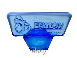 Fenton Art Glass Logo Store Display Sign 9799 Blue Opalescent