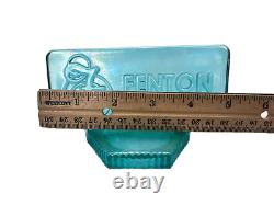 Fenton Art Glass Logo Store Display Sign 9799 Green Iridescent