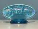 Fenton Art Glass Oval Store Display Logo Sign Iridescent Blue Carnival Glass