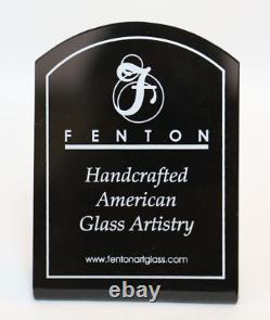 Fenton Art Glass Sunset Satin Dealer Logo Glass Fenton Logo Plaque
