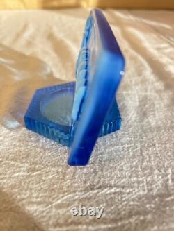 Fenton Blue Opalescent Dealer Sign-Vtg-Late 20th Century-Art Glass-USA
