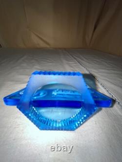 Fenton Blue Opalescent Dealer Sign-Vtg-Late 20th Century-Art Glass-USA