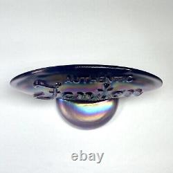 Fenton Carnival Art Glass Purple Iridescent Logo Dealer Sign Store Display Oval