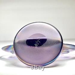 Fenton Carnival Art Glass Purple Iridescent Logo Dealer Sign Store Display Oval