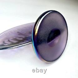 Fenton Carnival Art Glass Purple Iridescent Logo Dealer Sign Store Display Oval