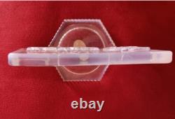 Fenton Dealer Glass Plaque Opalescent Collector with Sticker Handmade USA Vintage