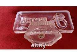Fenton Dealer Glass Plaque Opalescent Collector with Sticker Handmade USA Vintage