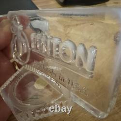 Fenton Dealer Glass Plaque Opalescent Collector with Sticker Handmade USA Vintage