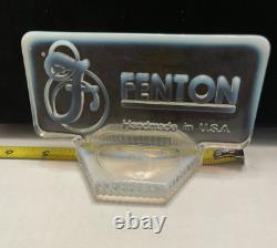 Fenton French Opalescent Glass Logo Store Display Sign