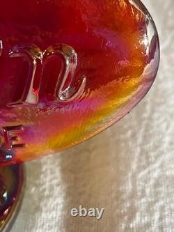 Fenton Glass Co Iridized Red/Amberina Dealer Sign-1989-Late 20th Century-Vtg