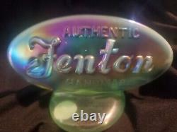 Fenton (Green) Glass Oval Logo Dealer Sign 5L x 3H