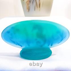 Fenton Handpainted Artist Signed Limited Edition Seahorse Teal Fenton Oval Logo