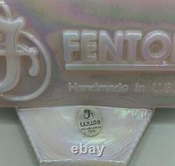 Fenton Iridescent Glass Pink Luster Dealer Store Display Logo
