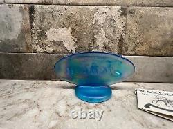 Fenton Opalescent Blue Carnival Glass Store Display Logo Sign