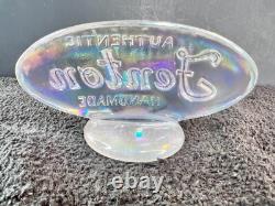 Fenton USA Art Glass Logo Store Display Sign 9499 Carnival Clear