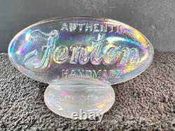 Fenton USA Art Glass Logo Store Display Sign 9499 Carnival Clear