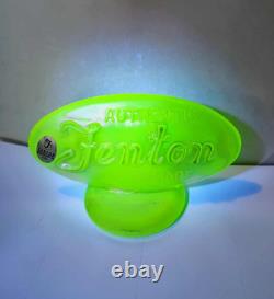 Fenton Vaseline Opalescent Uranium Glass Dealer Logo Sign Rutlader Kansas 1997
