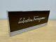 Ferragamo Display Official Dealer Logo Plaque In Brown Plexiglass Glass