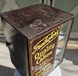 Freihofer's Quality Cakes Counter Display 1920's Country Store Tin & Glass