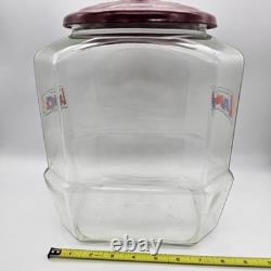 From The House of Lance Glass Counter Display Jar 1950's Candy Display Jar