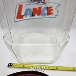 From The House of Lance Glass Counter Display Jar 1950's Candy Display Jar