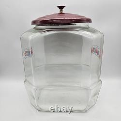 From The House of Lance Glass Counter Display Jar 1950's Candy Display Jar