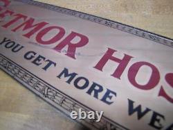 GETMOR HOSIERY You Get More Wear Old Reverse Glass Store Display Ad Sign